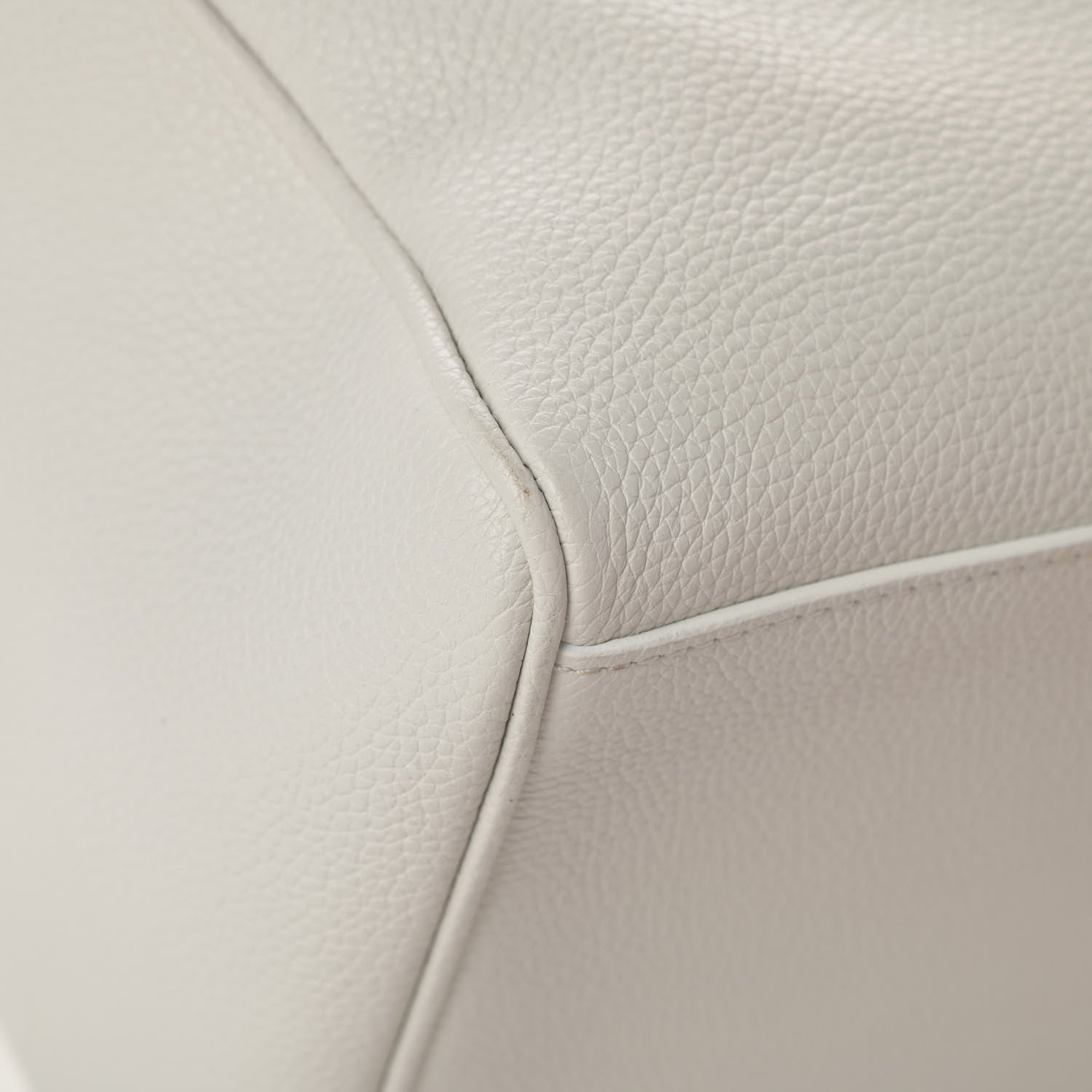 Versace Grained Calfskin Palazzo Bowler White 12 of 13