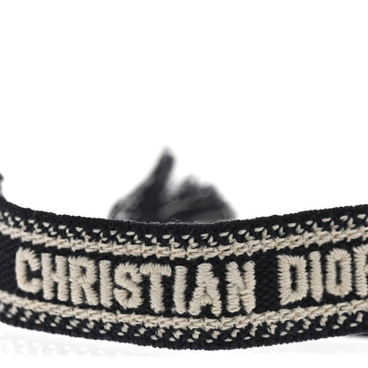 Christian Dior Woven Cotton J'Adior Friendship Bracelet Black Red Navy 4 of 4