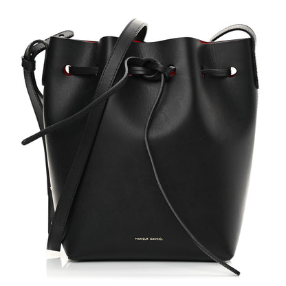 Mansur Gavriel Vegetable Tanned Calfskin Mini Bucket Bag Black Flamma 1 of 12