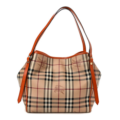 Burberry Haymarket Check Small Canterbury Tote Orange 1 of 11