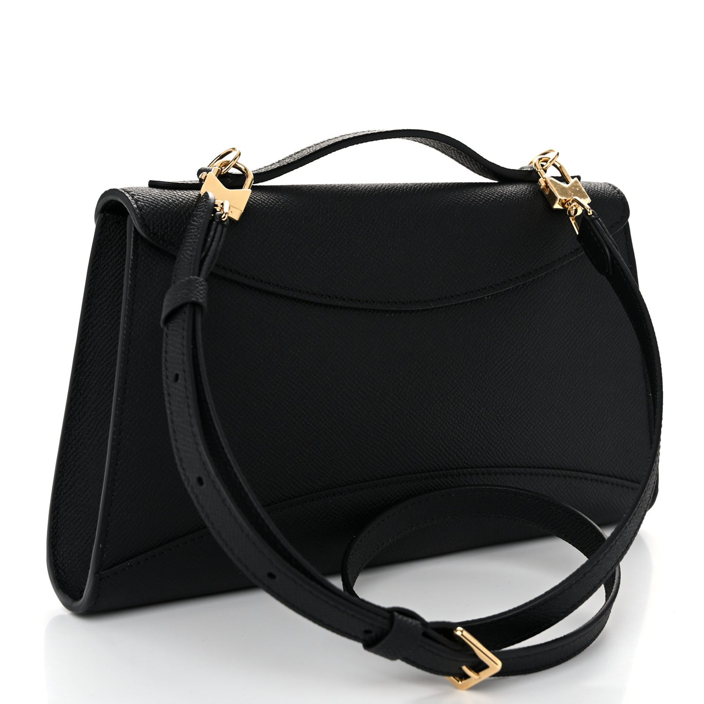 Carat Calfskin Gabrielle Clutch Black