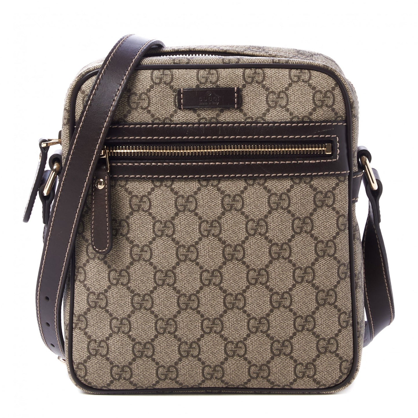 GG Plus Monogram Messenger Bag Dark Brown