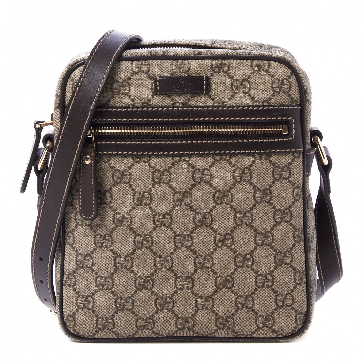 Gucci GG Plus Monogram Messenger Bag Dark Brown 1 of 9