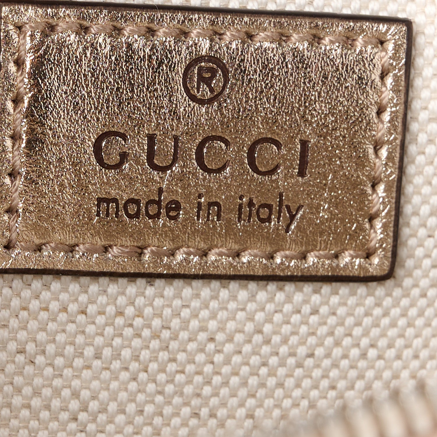 Gucci Metallic Sakai Be Green Calfskin Diagonal Stitched Small Blondie Shoulder Bag Golden Beige 7 of 13