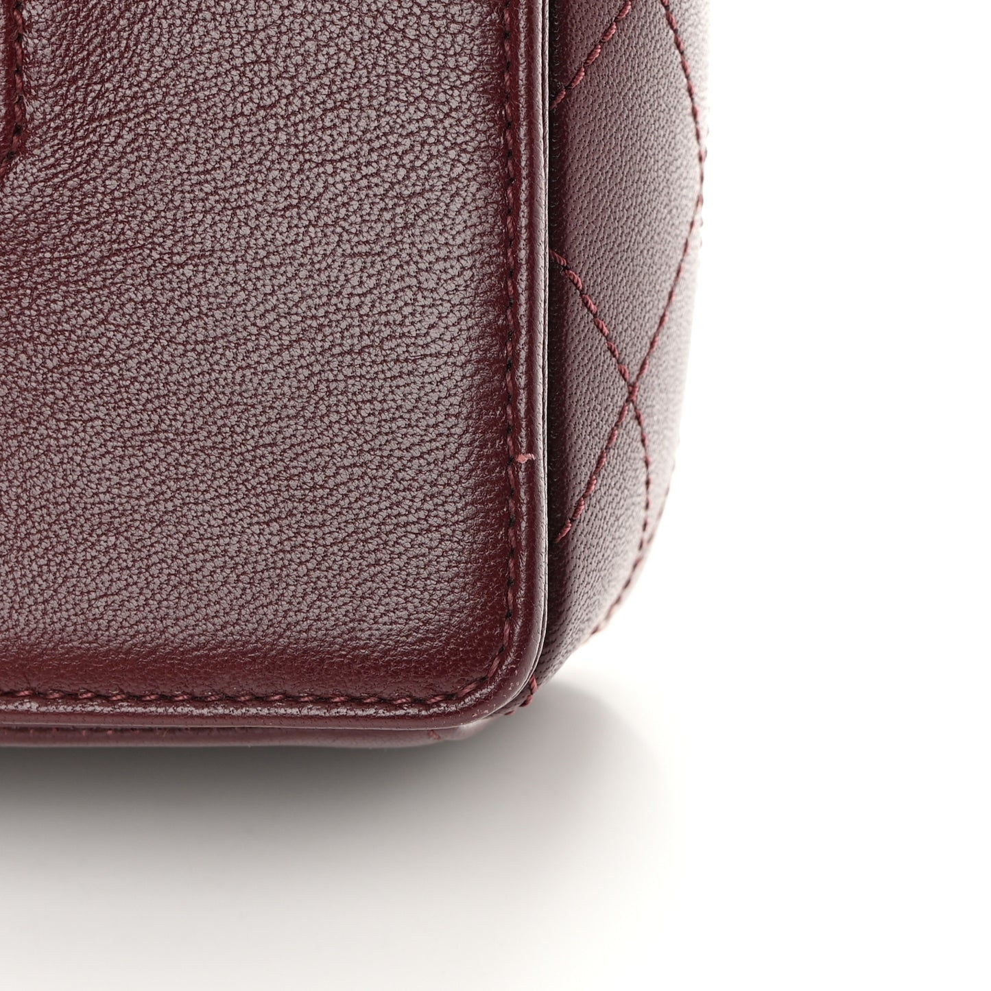 Sheepskin Quilted Vintage Mademoiselle Flap Dark Red
