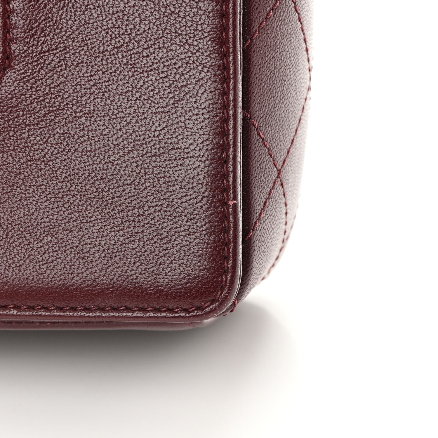Chanel Sheepskin Quilted Vintage Mademoiselle Flap Dark Red 15 of 20