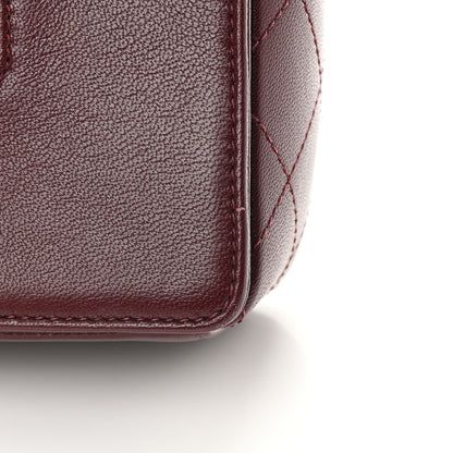 Chanel Sheepskin Quilted Vintage Mademoiselle Flap Dark Red 15 of 20