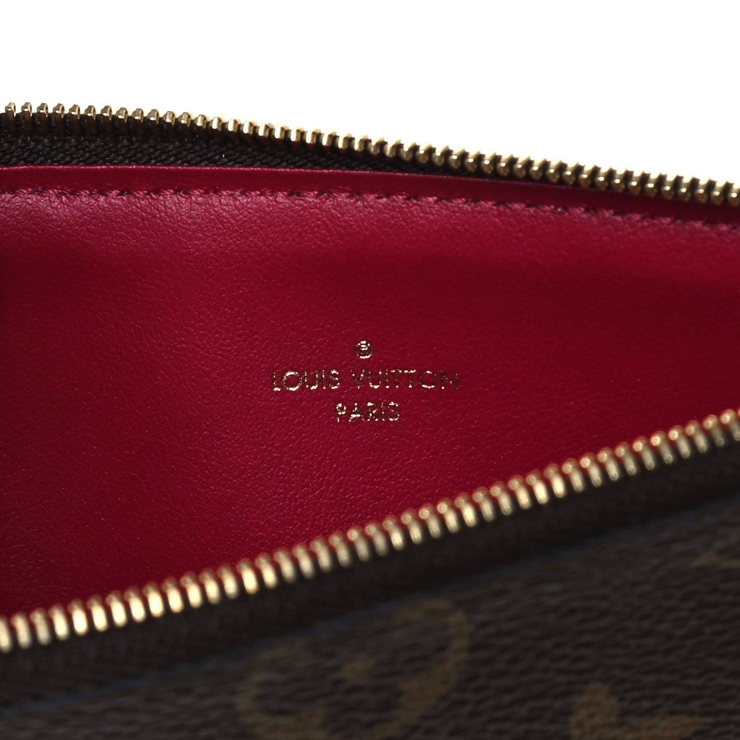 Louis Vuitton Monogram Felicie Chain Wallet Zippered Insert Fuchsia 6 of 12