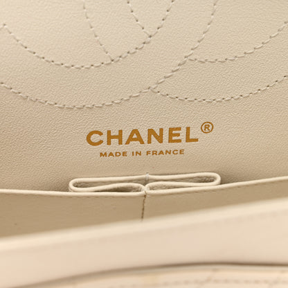 Chanel Aged Calfskin Chevron Quilted 2.55 Reissue 225 Flap White 6 of 9