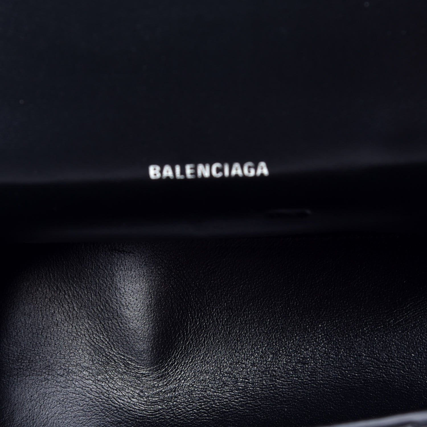 Balenciaga Smooth Calfskin Graffiti Hourglass Top Handle Bag XS Black White 5 of 11