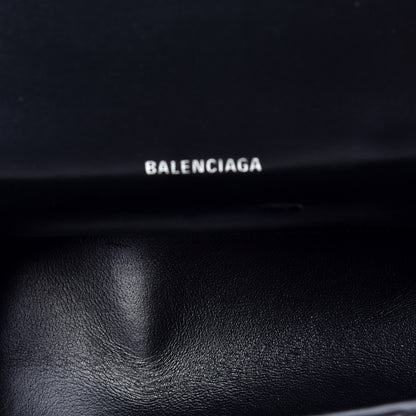 Balenciaga Smooth Calfskin Graffiti Hourglass Top Handle Bag XS Black White 5 of 11
