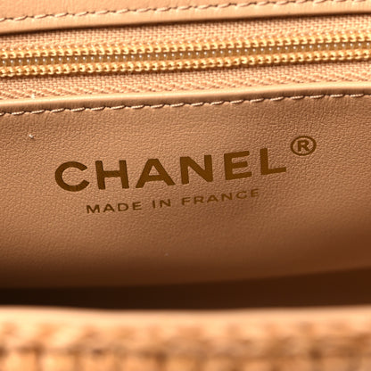 Chanel Braided Raffia Nano Kelly Flap Bag Dark Beige 6 of 11