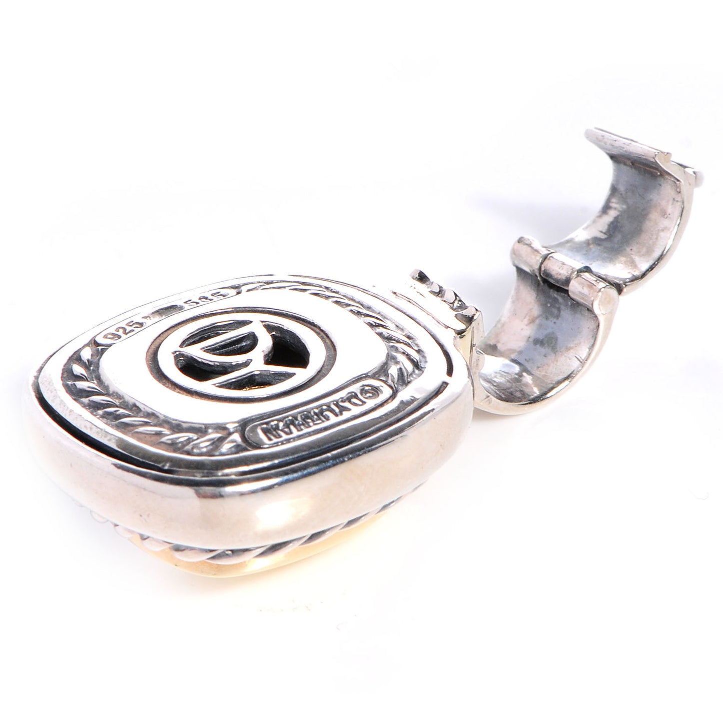 Sterling Silver 14K Gold Dome 12mm Albion Enhancer Pendant
