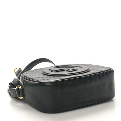 Gucci Sakai Be Green Calfskin Diagonal Stitched Small Blondie Shoulder Bag Black 4 of 9