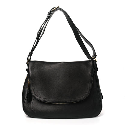 Tom Ford Grained Calfskin Large Jennifer Crossbody Bag Black 1 of 9