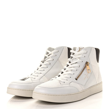 Louis Vuitton Monogram Calfskin Rivoli High Top Sneakers 9.5 White 2 of 8