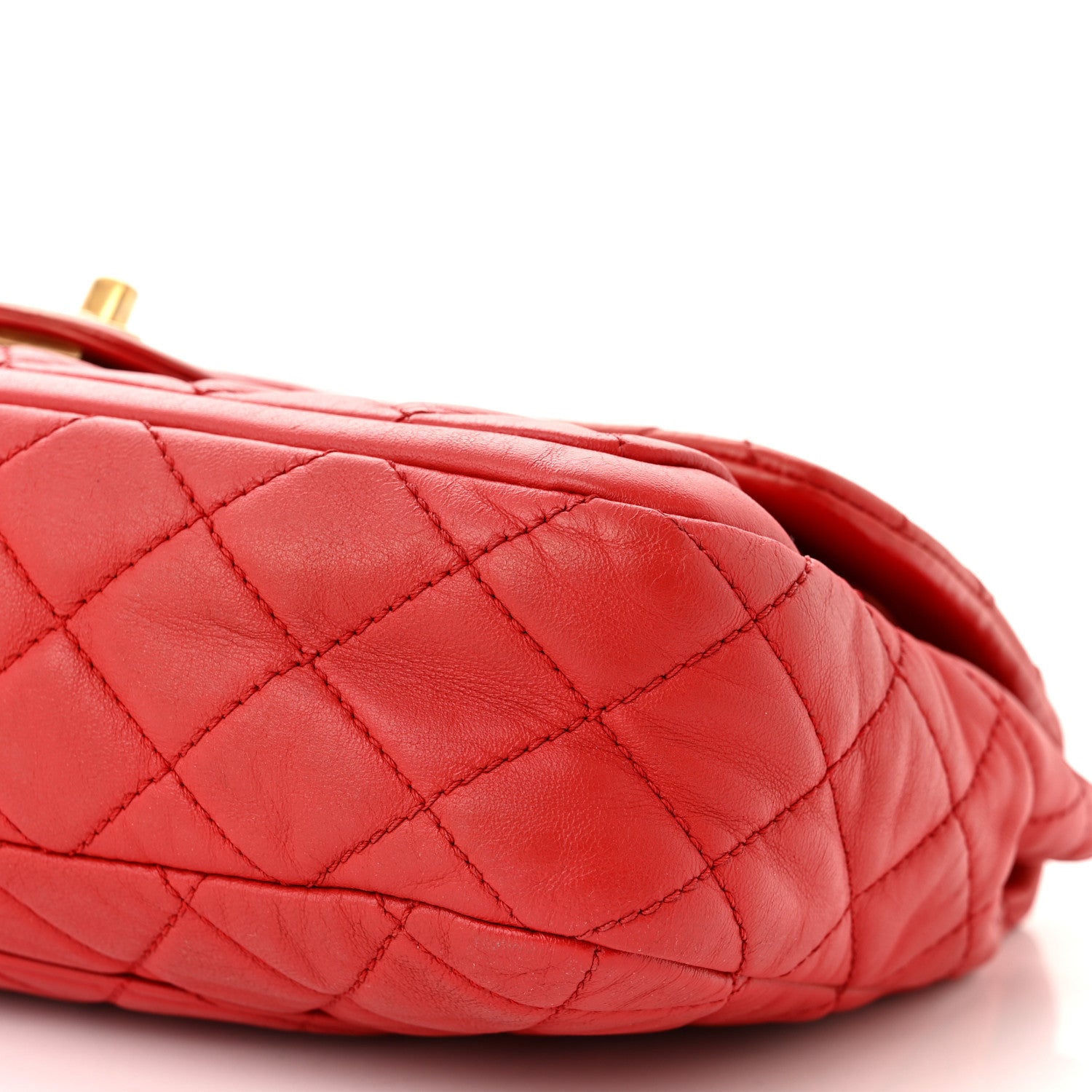 Chanel Lambskin Quilted Large Now and Forever Flap Red 10 of 14