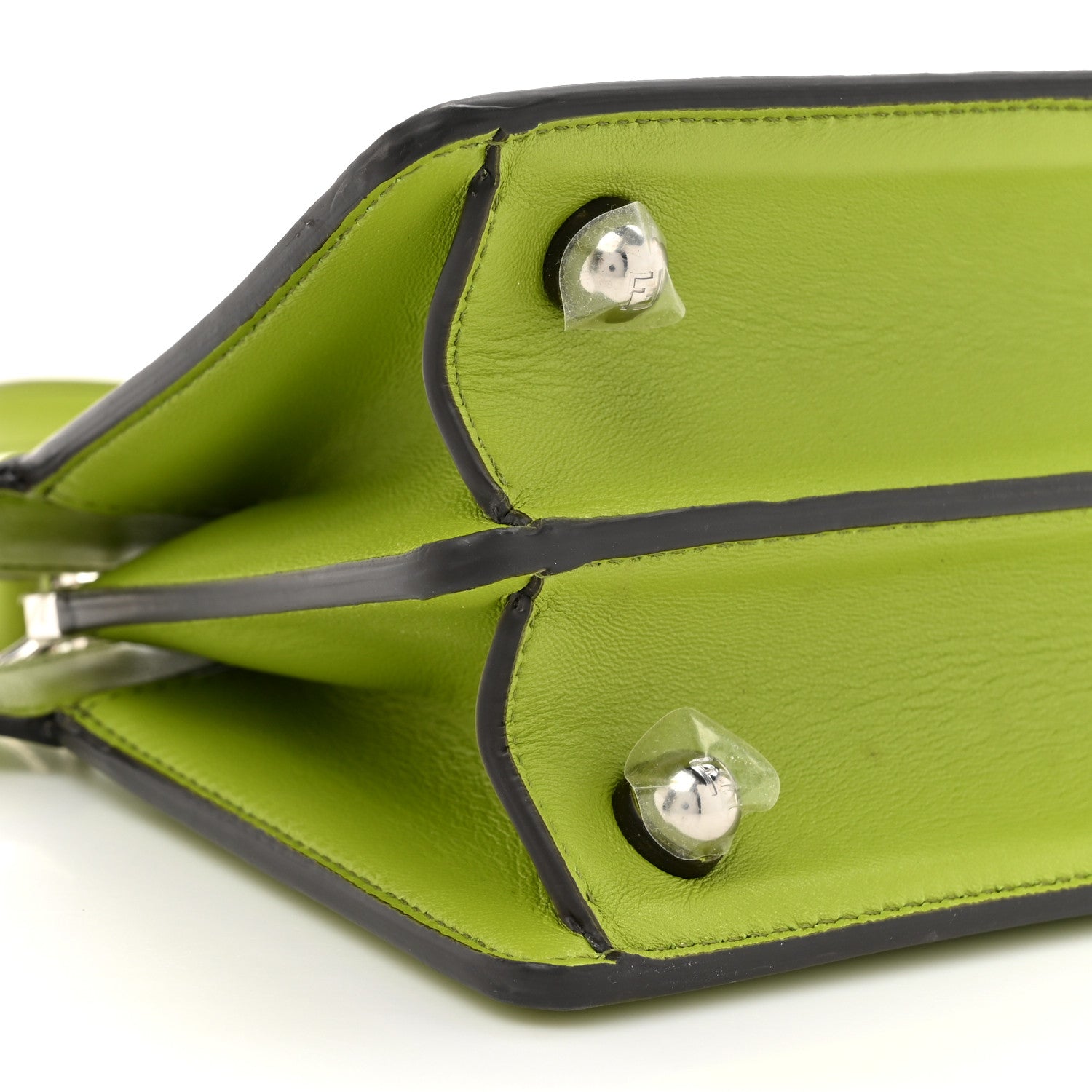 Fendi Shiny Nappa Petite Peekaboo I SEE U Satchel Verde Mela 10 of 16