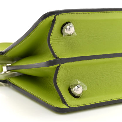 Fendi Shiny Nappa Petite Peekaboo I SEE U Satchel Verde Mela 10 of 16