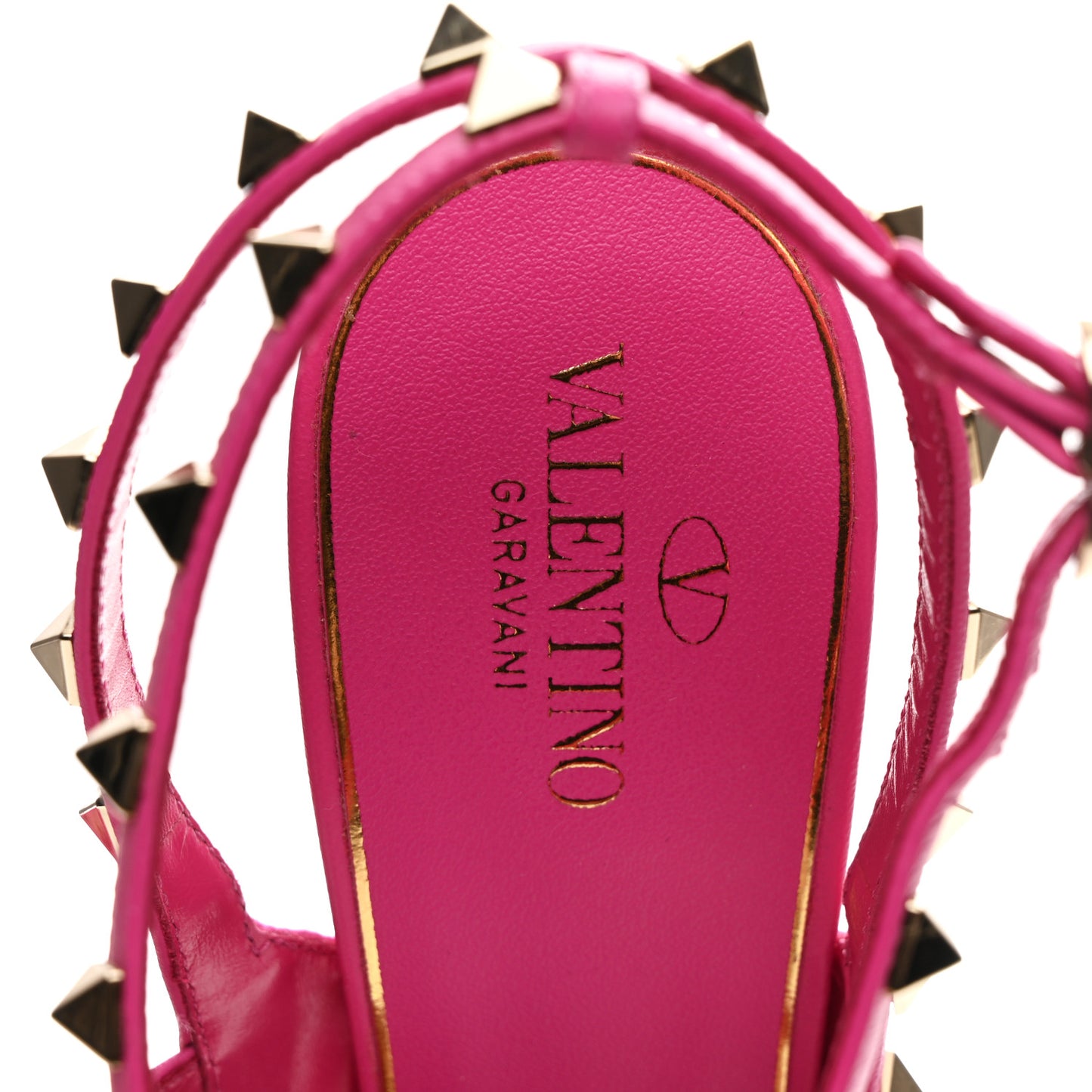 Nappa Beaded Embroidered Rockstud Ankle Strap 100mm Pumps 41 Pink