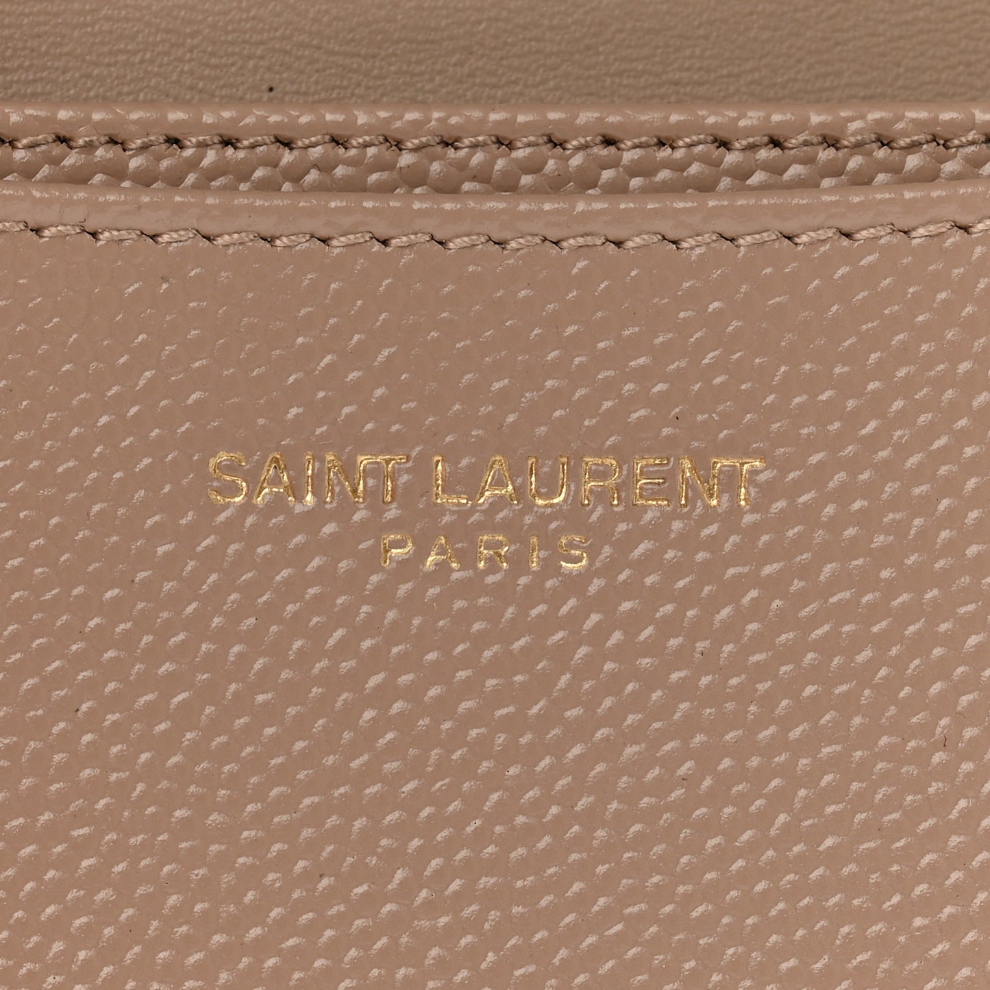 Grain De Poudre Matelasse Chevron Monogram Flap Card Case Dark Beige