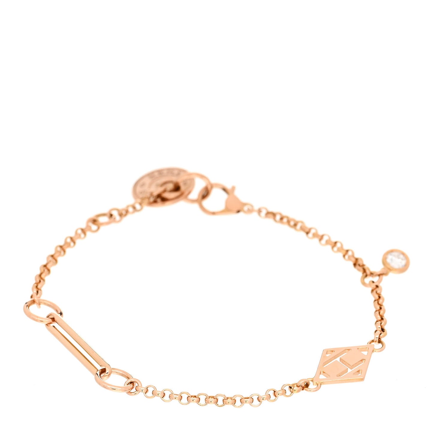 18K Rose Gold Diamond Gambade Bracelet SH