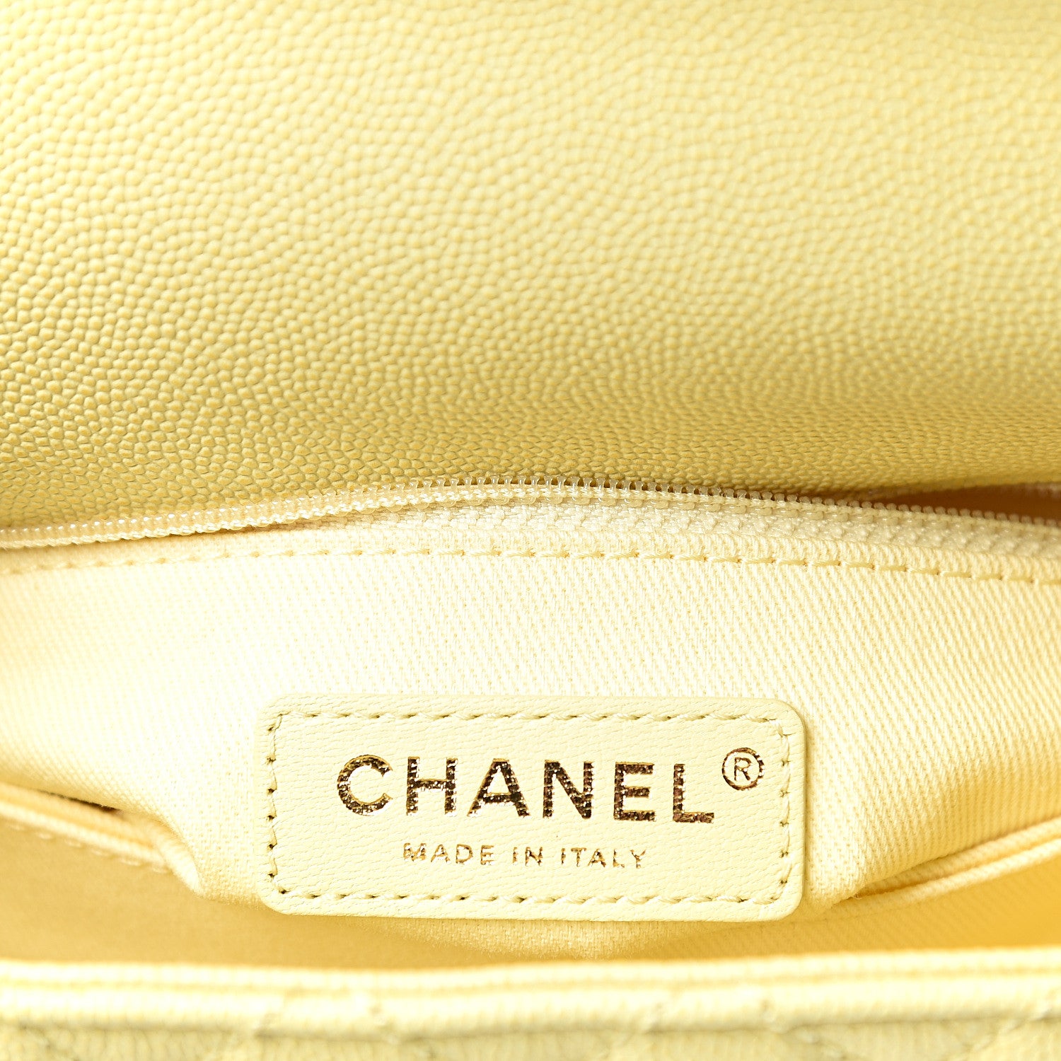 Chanel Caviar Quilted Mini Coco Handle Flap Yellow 5 of 10