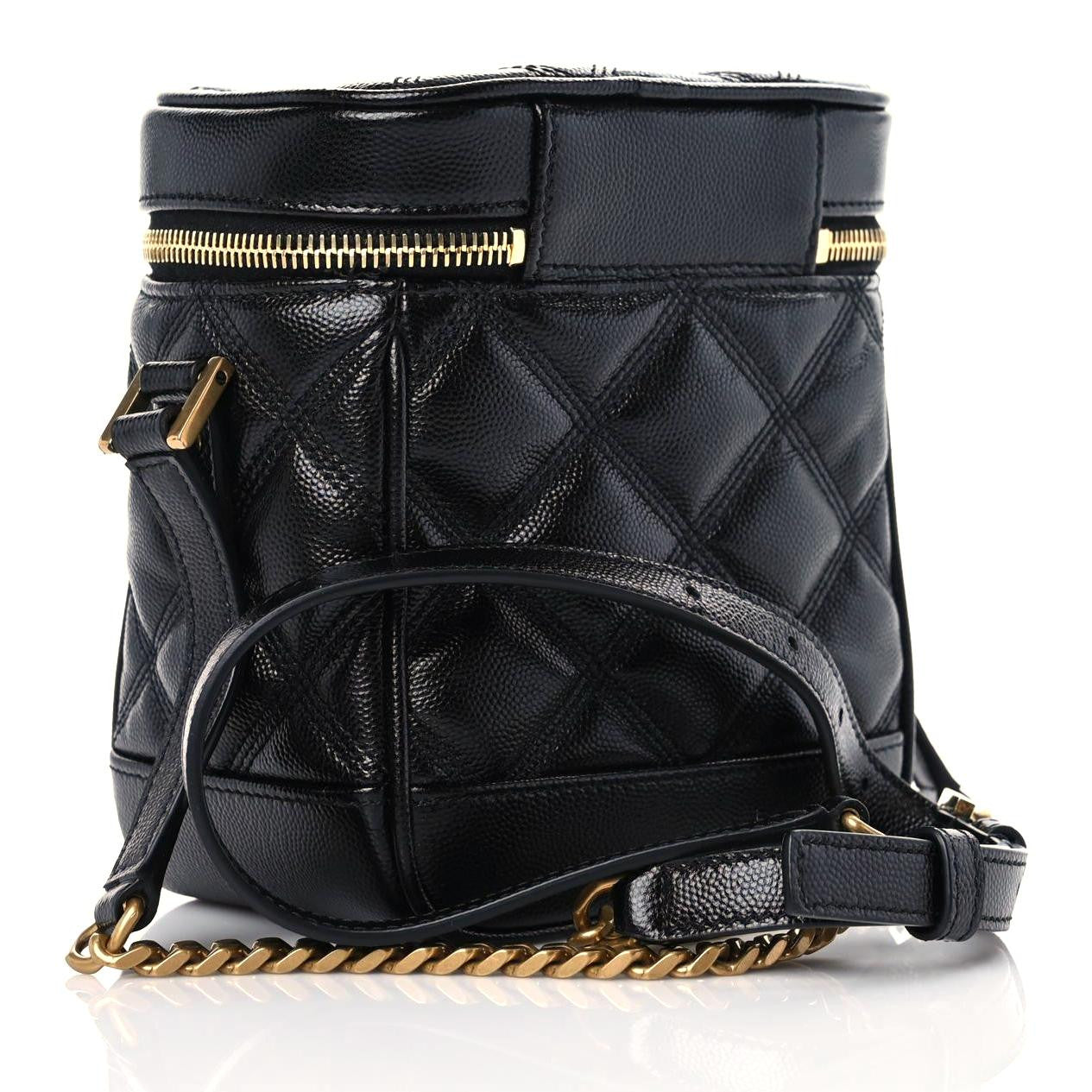 Grain de Poudre Quilted 80's Vanity Bag Black