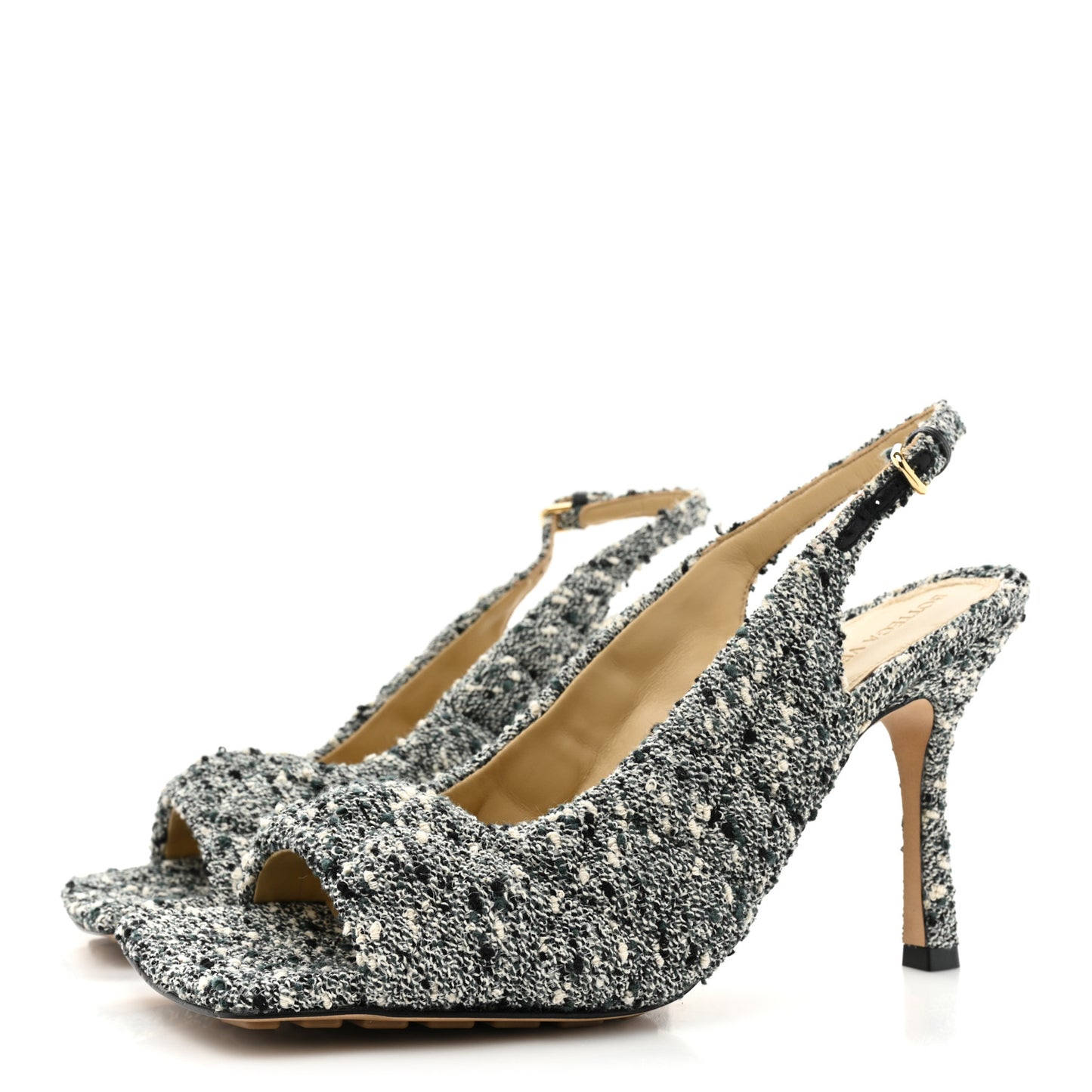 Terrazzo Boucle Slingbacks 40 Green Marble