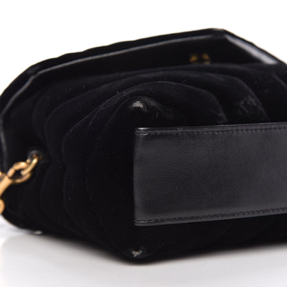 Saint Laurent Velvet Y Quilted Monogram Toy Loulou Chain Satchel French Black 6 of 10