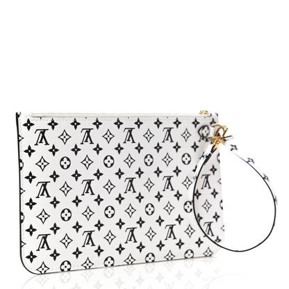 Louis Vuitton Monogram Giant Neverfull MM GM Pochette White 3 of 10