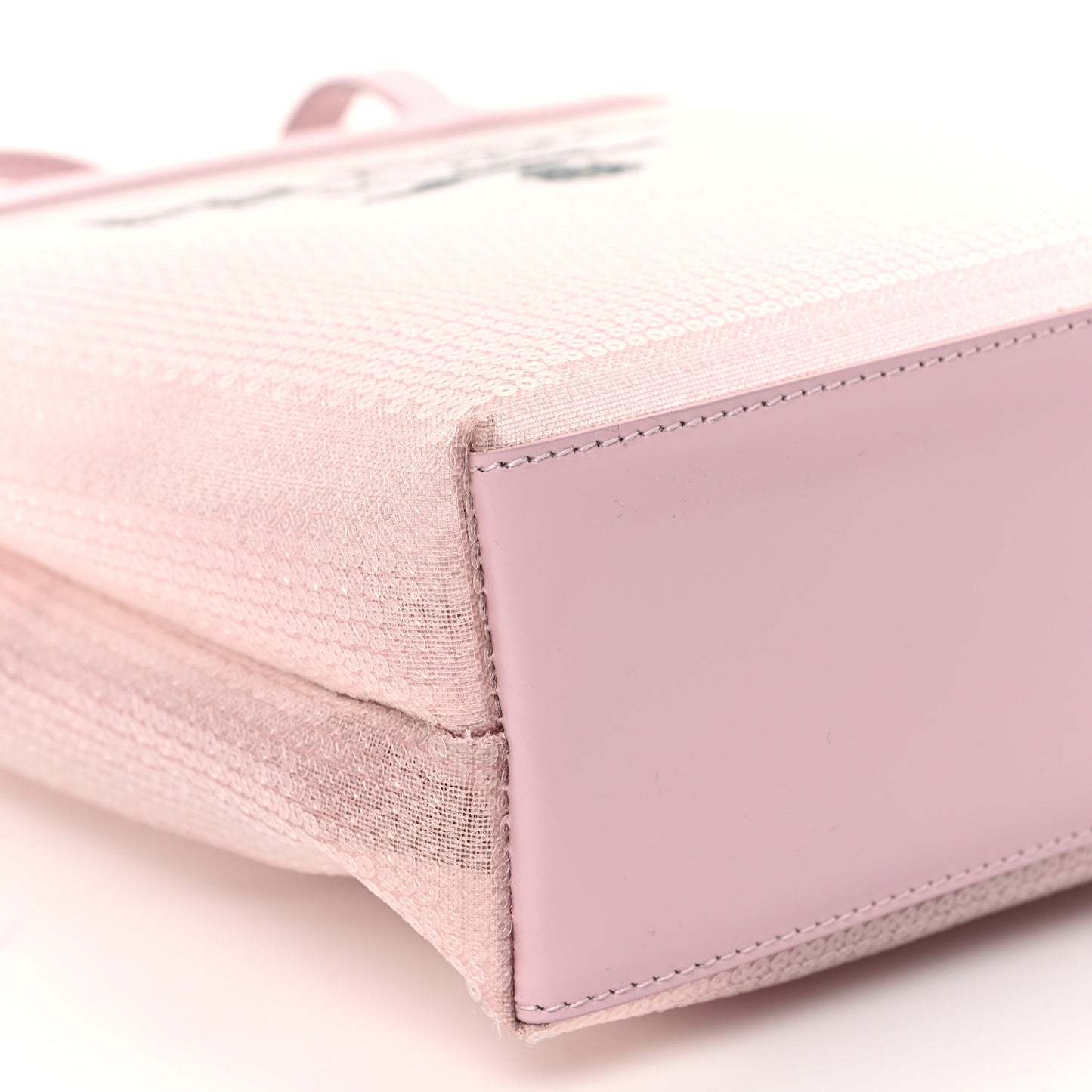 Sequin Mesh Small Tote Bag Pink