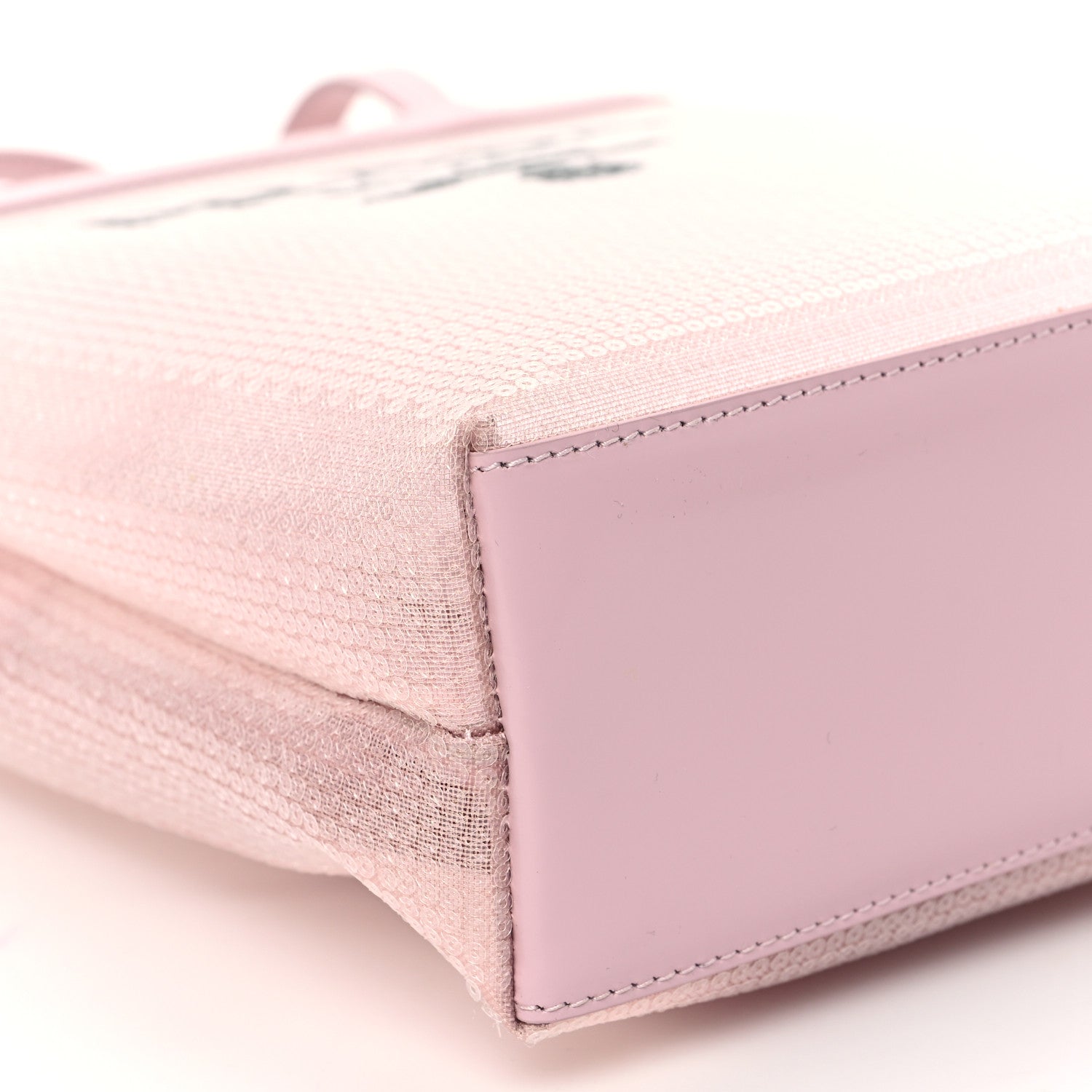 Prada Sequin Mesh Small Tote Bag Pink 10 of 13