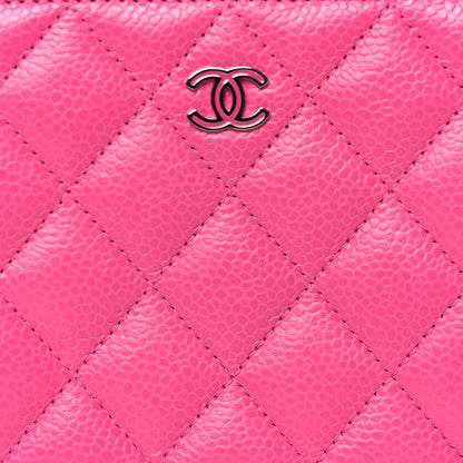 Chanel Caviar Quilted Large Gusset Zip Around Wallet Pink 8 of 9