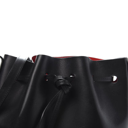Mansur Gavriel Vegetable Tanned Calfskin Mini Bucket Bag Black Flamma 9 of 11