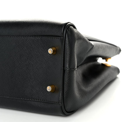 Prada Saffiano Small Galleria Double Zip Tote Black 10 of 10