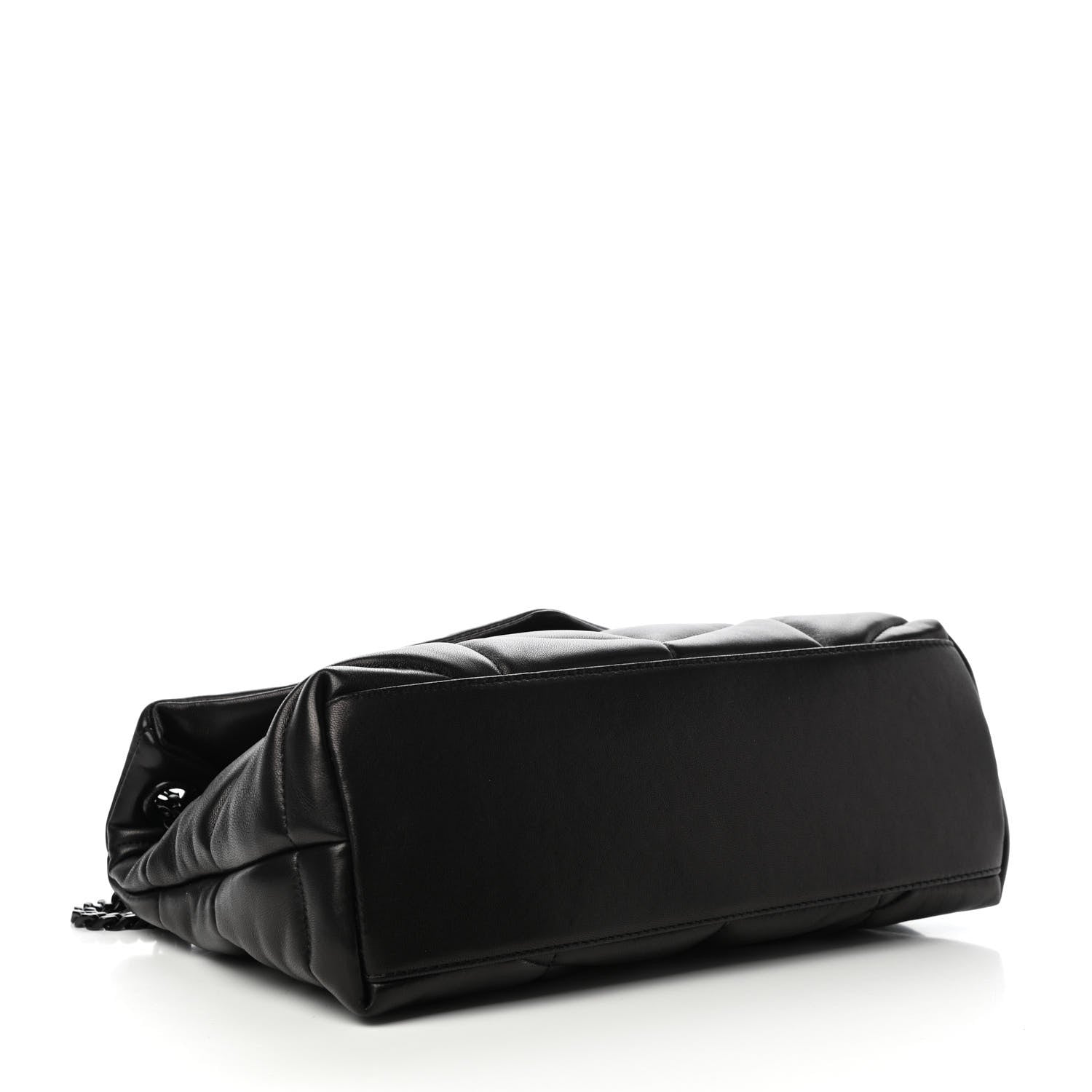 Saint Laurent Lambskin Quilted Small Loulou Puffer Monogram Chain Satchel Black 4 of 9