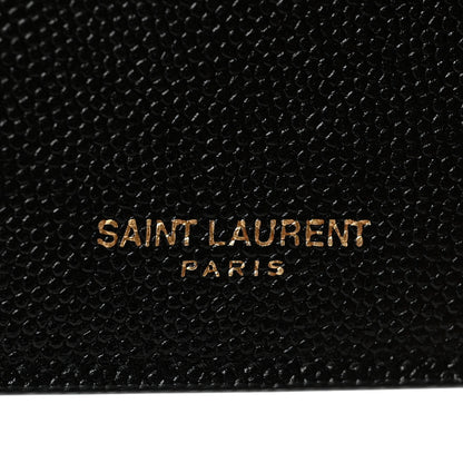 Saint Laurent Grain De Poudre Monogram Bi-Fold Wallet Black 6 of 10
