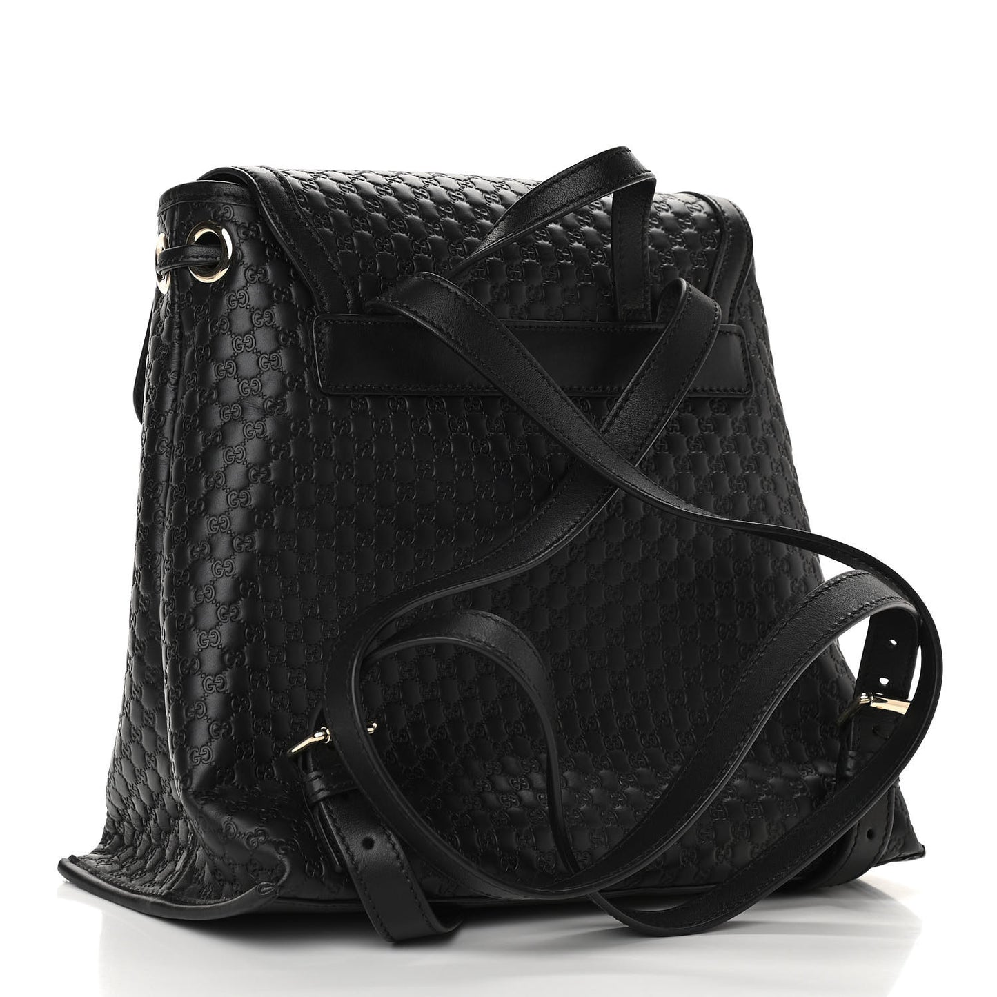 Microguccissima Drawstring Backpack Black