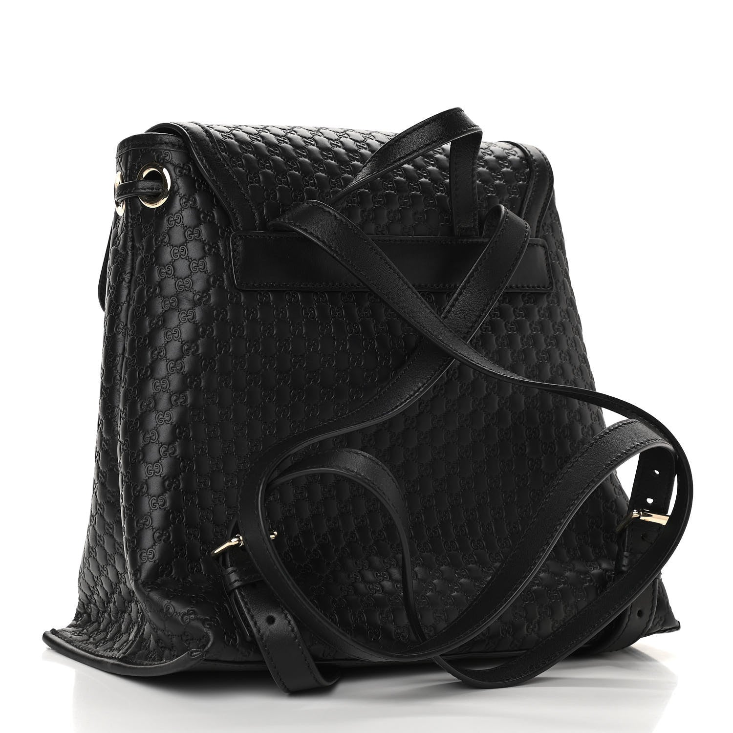 Gucci Microguccissima Drawstring Backpack Black 2 of 9