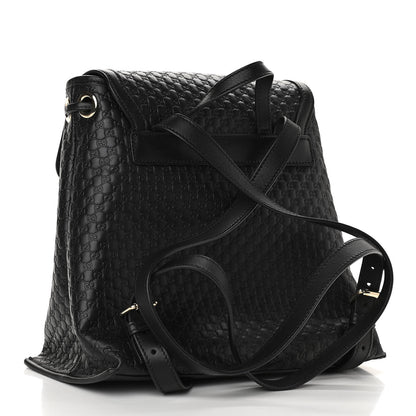 Gucci Microguccissima Drawstring Backpack Black 2 of 9