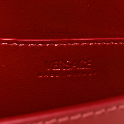 Versace Calfskin Large Greca Goddess Shoulder Bag Red 6 of 12