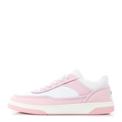 Chanel Fabric Womens Logo Sneakers 38.5 Light Pink 1 of 9