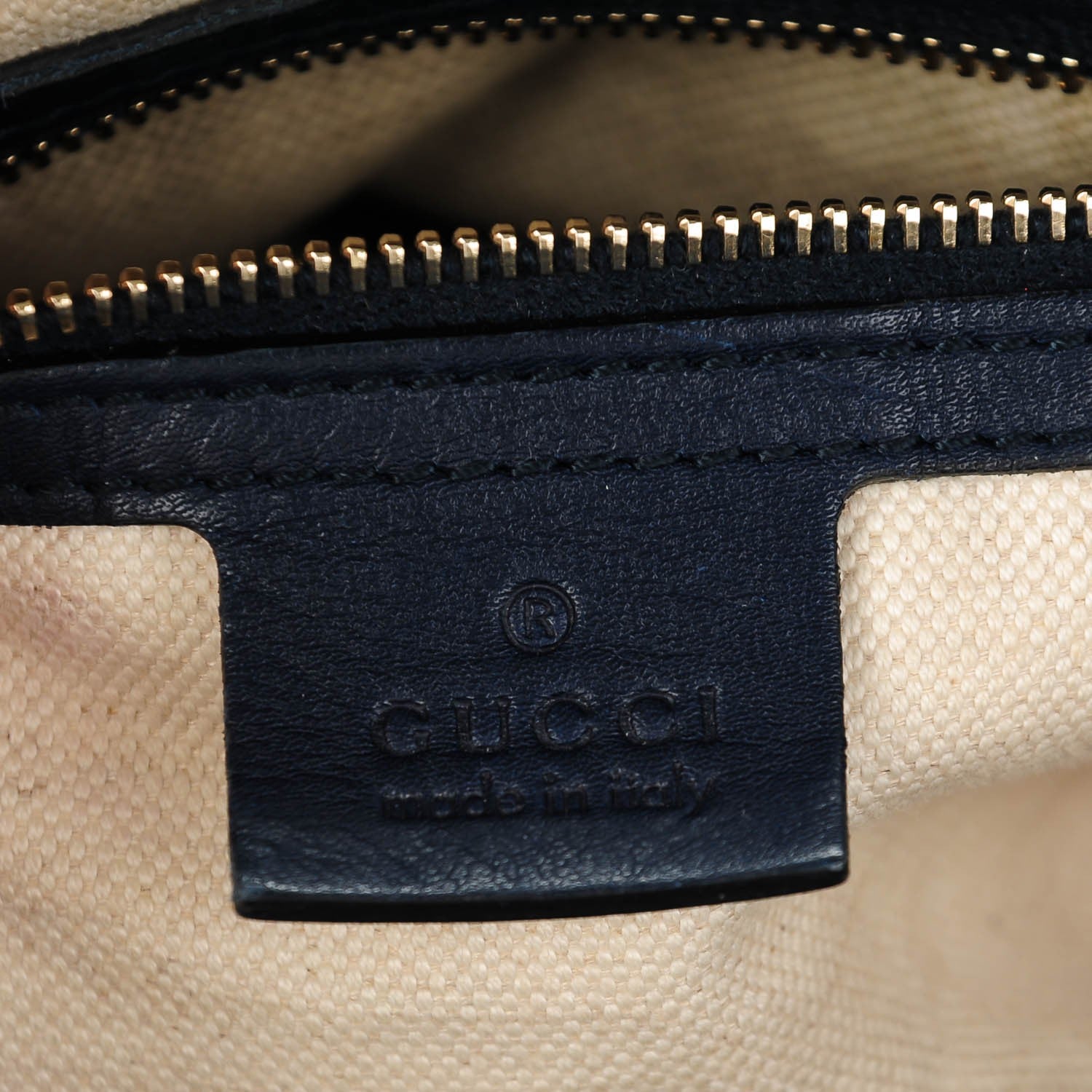 Gucci Calfskin Microguccissima Trim Medium Boston Blue Sapphire 5 of 10