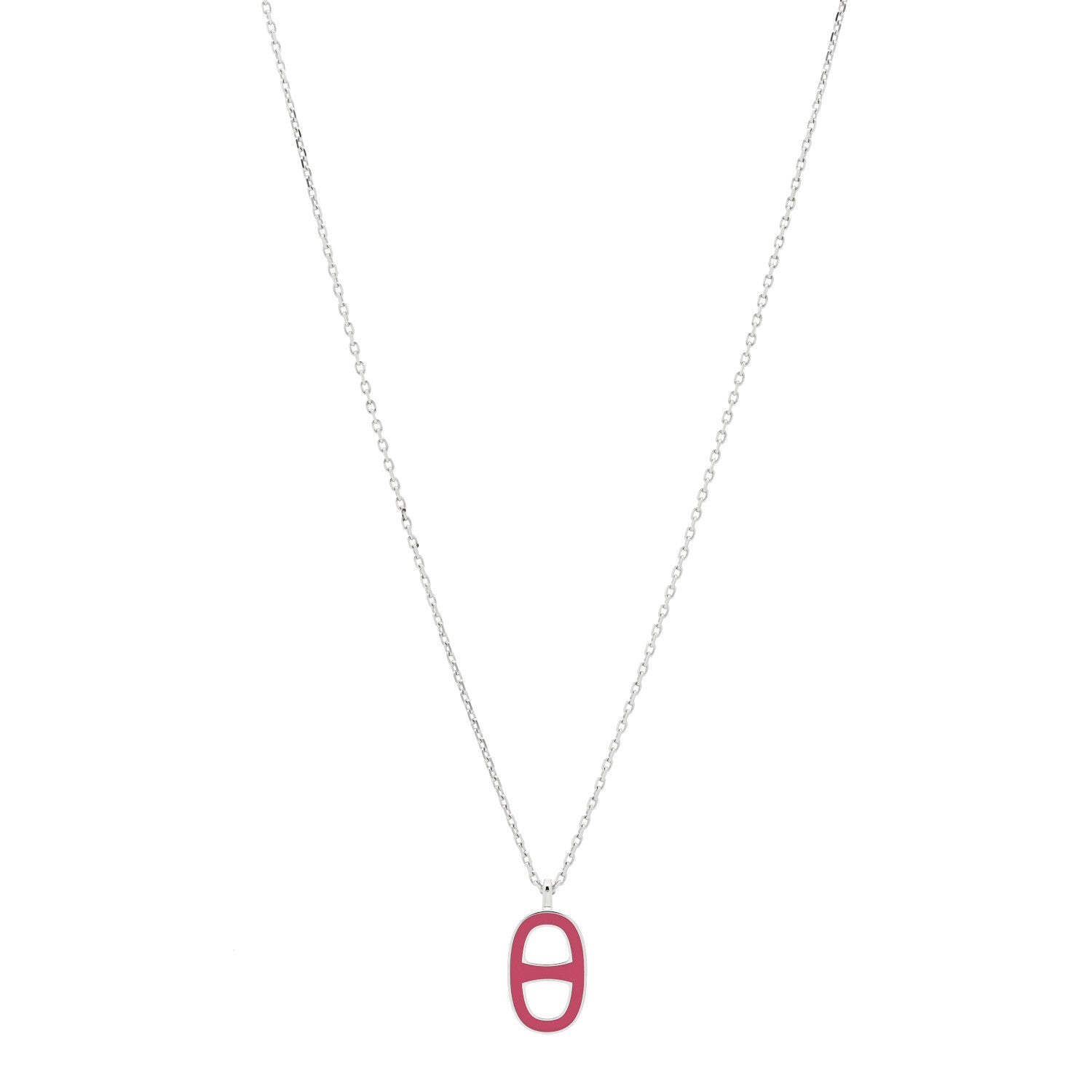 Hermes Laquered Iliade Pendant Necklace Rose Indien 1 of 5