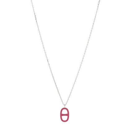 Hermes Laquered Iliade Pendant Necklace Rose Indien 1 of 5