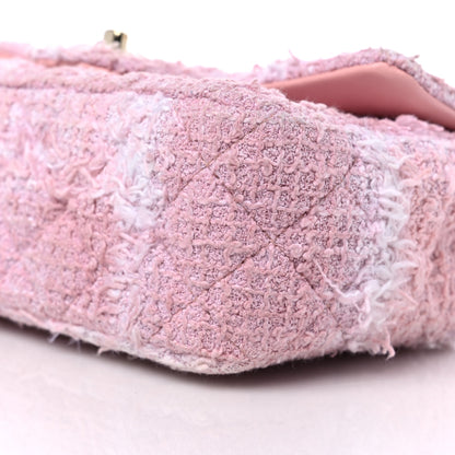 Chanel Tweed Quilted Mini Rectangular Flap Light Pink White 9 of 10
