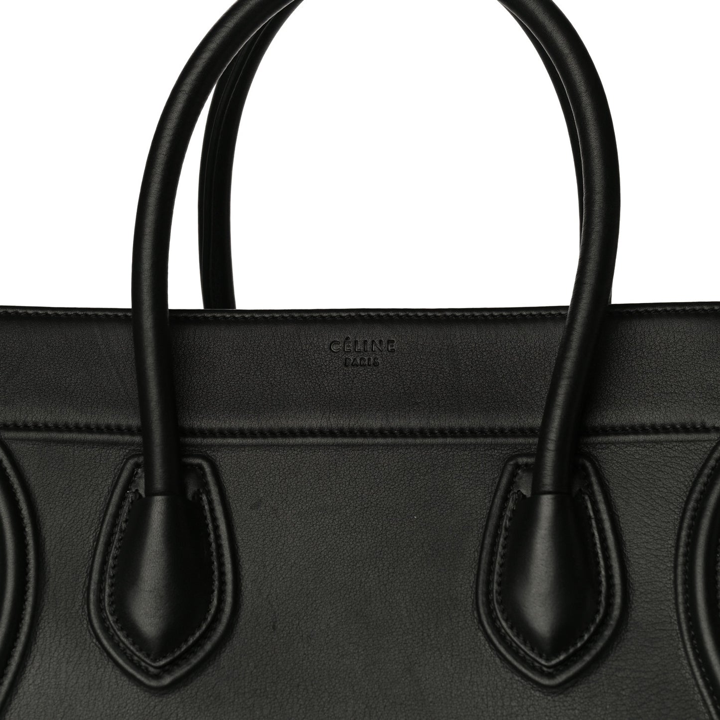 Supple Calfskin Medium Phantom Luggage Black