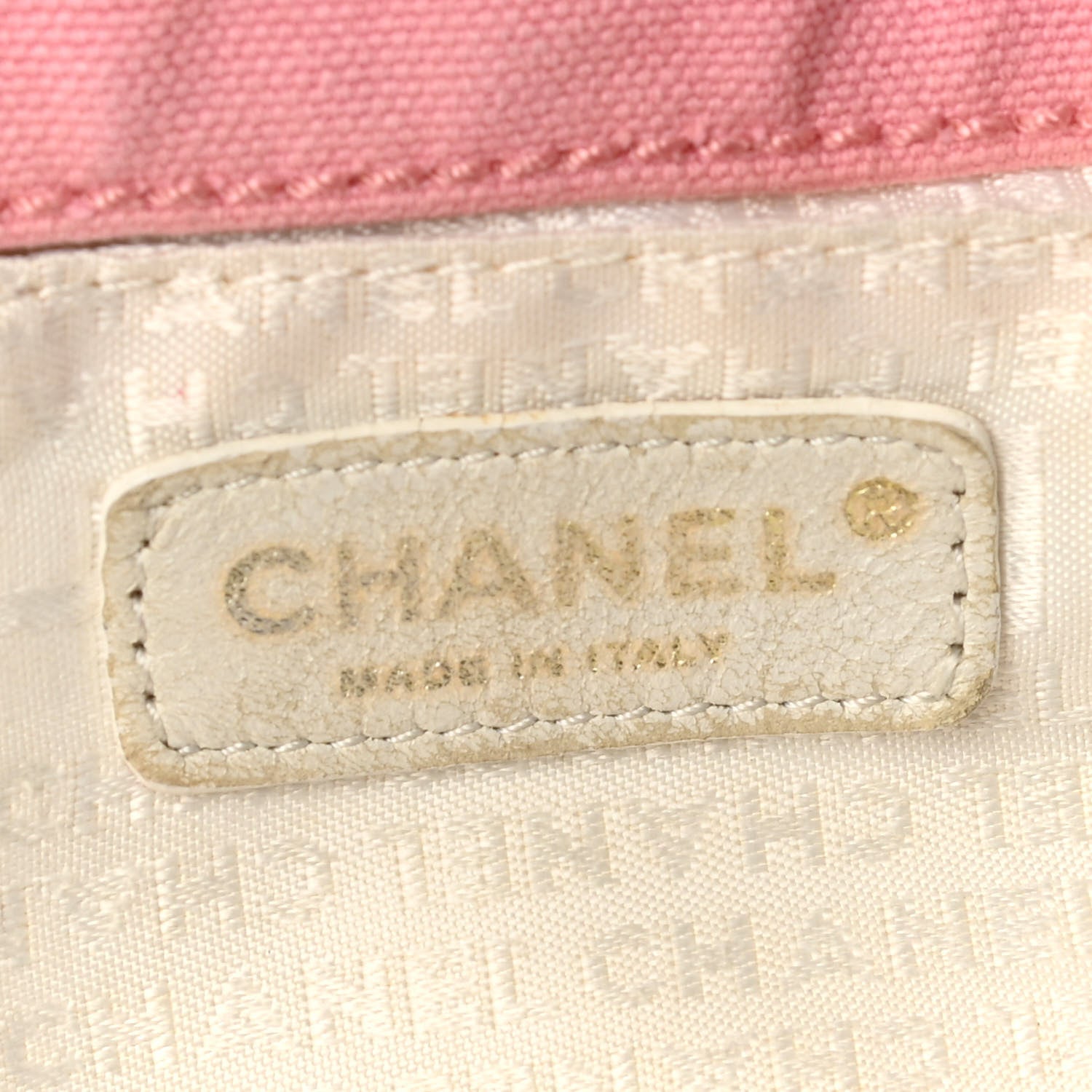 Chanel Canvas CC Handbag Pink White 6 of 14