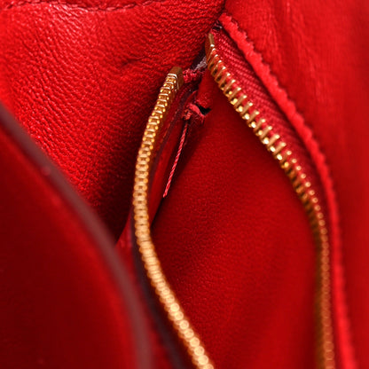 Celine Smooth Calfskin Small Classic Box Flap Bag Red 11 of 14